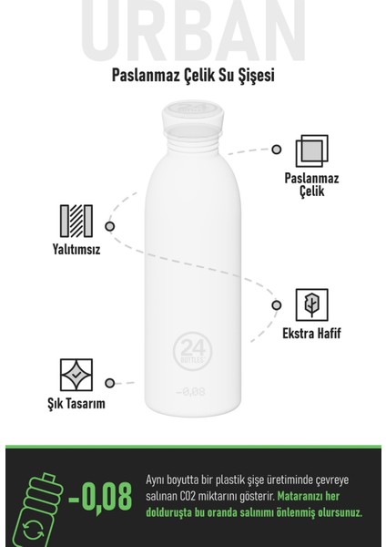 Kids Bottle Space Friends Pipetli Paslanmaz Çelik Çocuk Su Matarası 500 ml