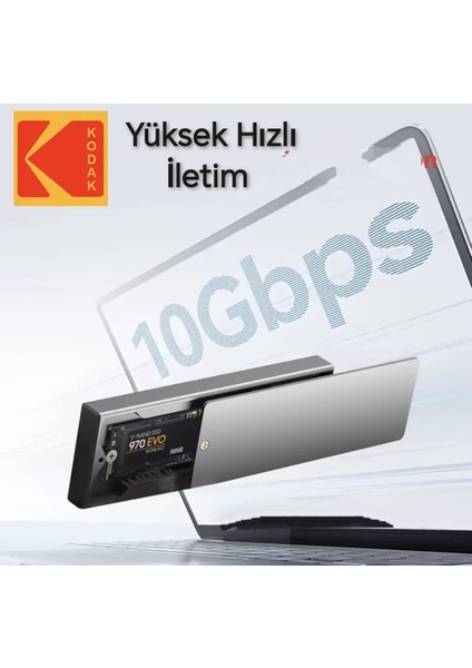 E010 Pro M2 Nvme+Sata Muhafaza Kutusu Çift Protokol CE Lisanslı 2280/2260/2242/2230/ 10Gbps 3.2 Yüksek Hızlı Son Nesil Teknoloji Metal Sağlam