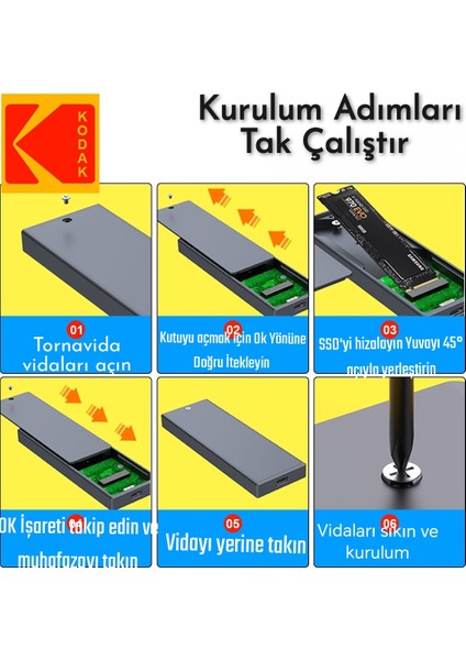 E010 Pro M2 Nvme+Sata Muhafaza Kutusu Çift Protokol CE Lisanslı 2280/2260/2242/2230/ 10Gbps 3.2 Yüksek Hızlı Son Nesil Teknoloji Metal Sağlam modelleri