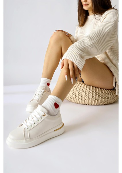 Anastazia Beyaz Topuk Detaylı Sneakers modelleri