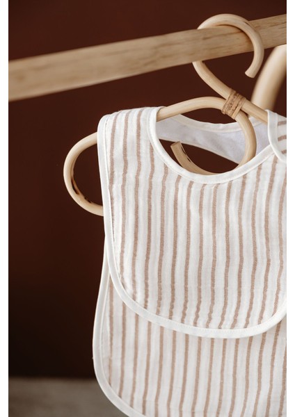 Müslin Önlük ve Omuz Bezi - Line Series - Beige fırsatları