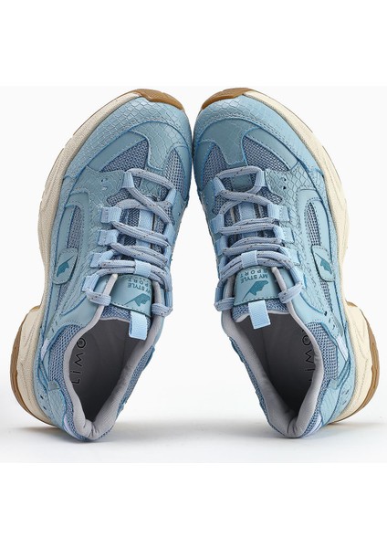Caisa Mavi Tekstil Detaylı Bağcıklı Kadın Sneakers