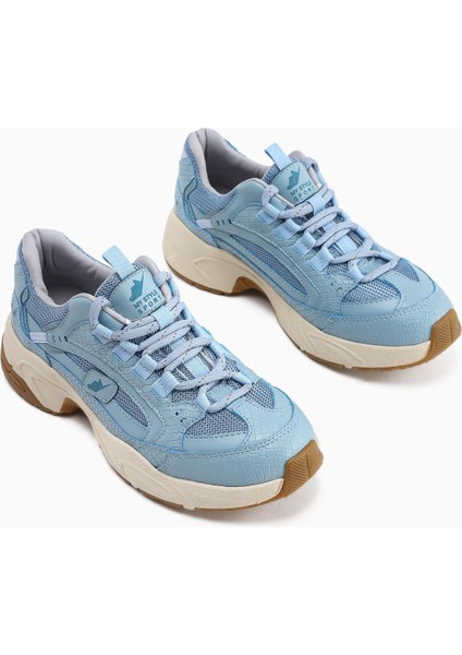 Caisa Mavi Tekstil Detaylı Bağcıklı Kadın Sneakers modelleri