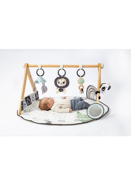 0-3 Yaş Ahşap Detaylı Jimnastik Merkezi Oyun Halısı (Black & White Koleksiyonu) modelleri