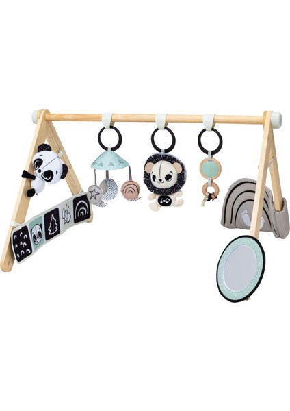 0-3 Yaş Ahşap Detaylı Jimnastik Merkezi Oyun Halısı (Black & White Koleksiyonu) fırsatları