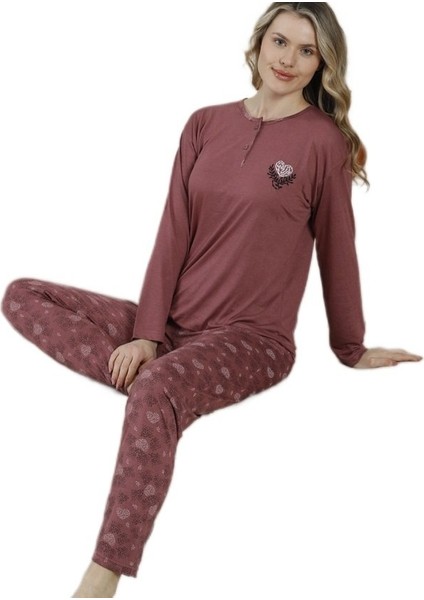 Luna Premium Pamuklu Kadın Pijama Takımı Şık Rahat ve Nefes Alabilen Kumaş M/xxl