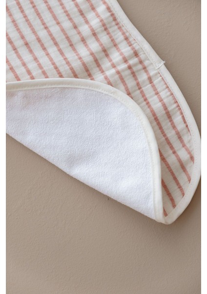 Müslin Önlük ve Omuz Bezi - Line Series - Coral