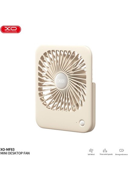 MF83 Masaüstü Katlanabilir Type-C 2000MAH Şarjlı Mini Fan Krem Rengi fiyatları