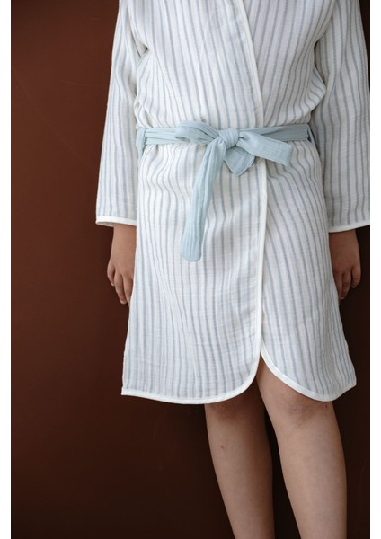 Müslin Bornoz | Line Series - Blue indirimleri