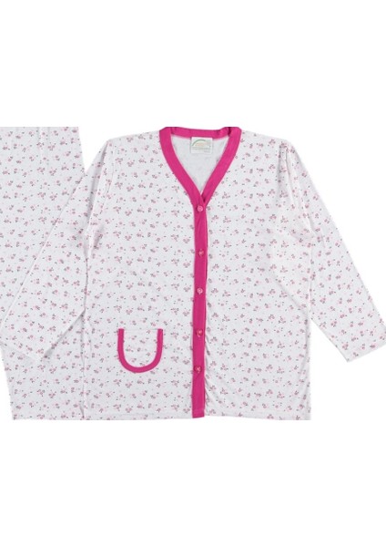 Venessa Tasarım Büyük Beden Boydan Düğmeli Pamuklu Kadın Pijama Takımı Rahat Kalıp Xl/2xl modelleri