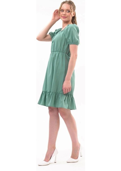 Kadın Beli Lastikli Tery Coton Elbise 4367/95 fiyatları