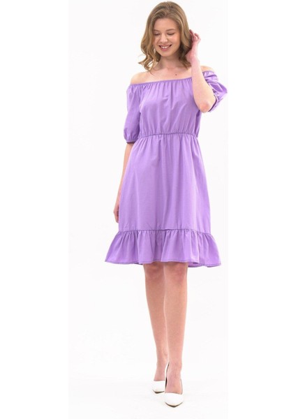 Kadın Beli Lastikli Tery Coton Elbise 4367/95 fiyatları