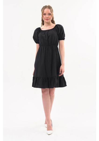 Kadın Beli Lastikli Tery Coton Elbise 4367/95 fiyatları