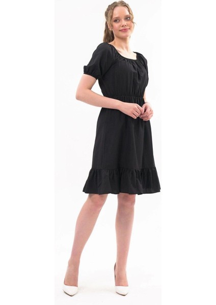 Kadın Beli Lastikli Tery Coton Elbise 4367/95 fırsatları