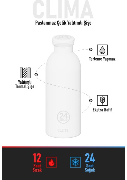 Clima Bottle Green Marble Paslanmaz Çelik Termos 500 ml fırsatları