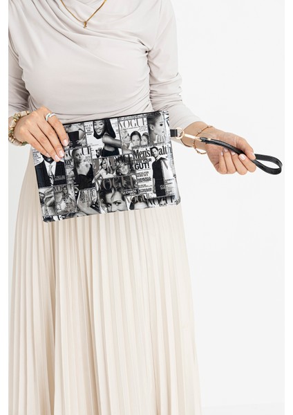 Kadın Desenli Clutch Portföy Çanta modelleri