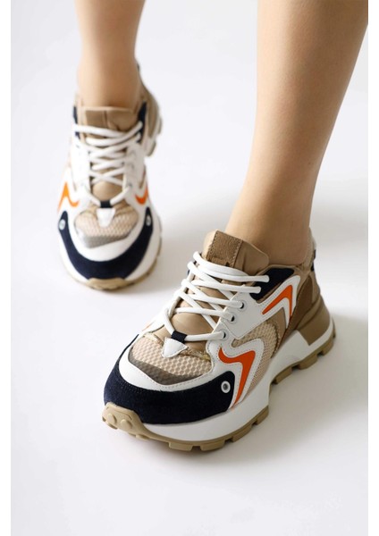 Onella Lacivert Süet Detaylı Bağcıklı Sneakers