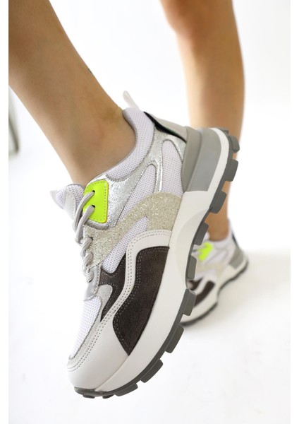 Netta Beyaz File Detaylı Bağcıklı Sneakers fırsatları