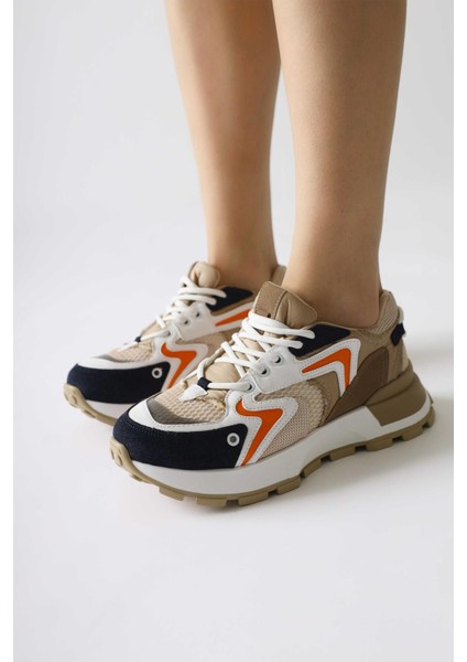Onella Lacivert Süet Detaylı Bağcıklı Sneakers modelleri