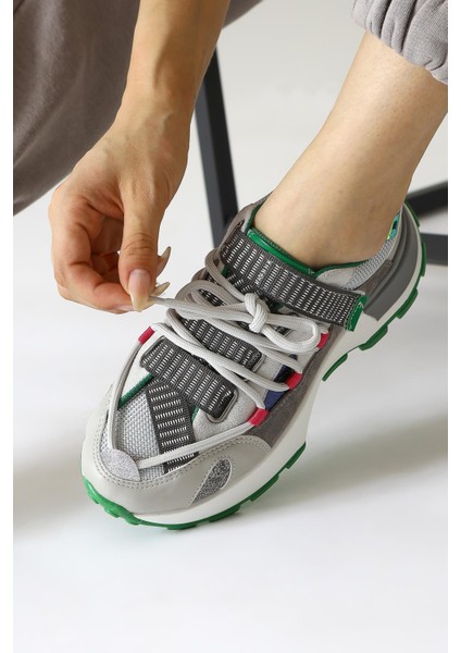 Nely Gri Asimetrik Bağcıklı Sneakers modelleri