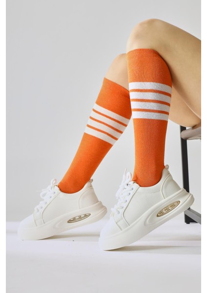Loura Ekru Deri Desenli Havalı Taban Bağcıklı Sneakers fırsatları