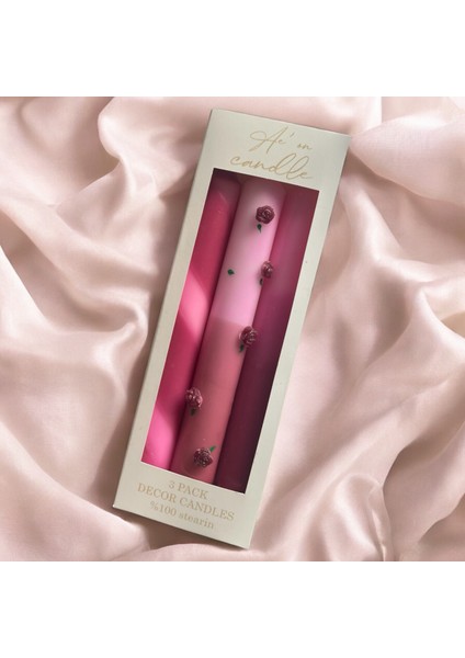 Ae’on Mum Seti - Rose Collection Dekoratif 3'lü Paket
