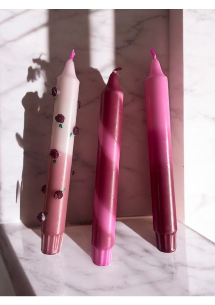 Ae’on Mum Seti - Rose Collection Dekoratif 3'lü Paket fiyatları