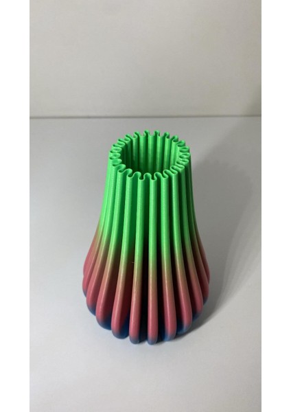 3D Baskı Gri Dekoratif Plastik Vazo – Özgün Tasarım Raf & Masa Süsü fiyatları