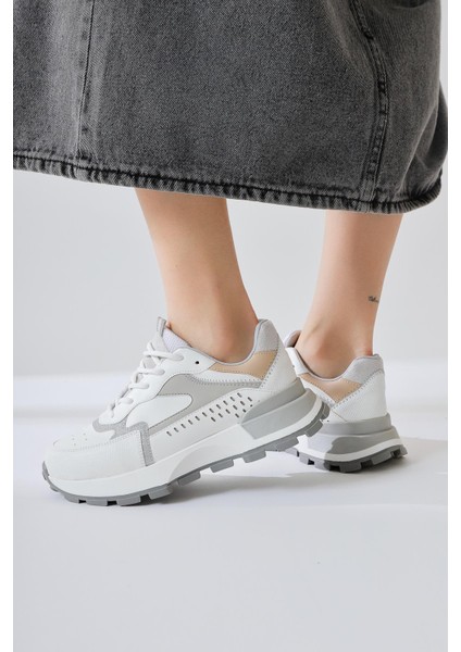 Sin Beyaz Bağcıklı Yüksek Taban Sneakers modelleri