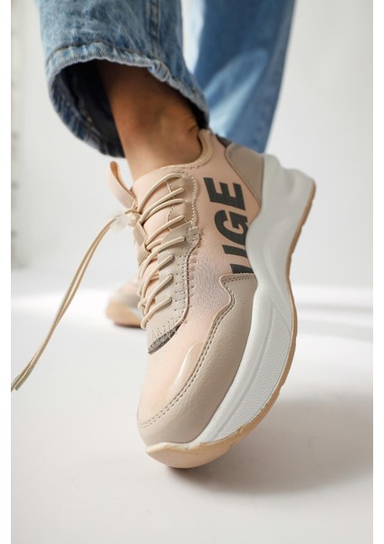 Mintra Bej Dalgıç Kumaş Baksılı Sneakers fırsatları