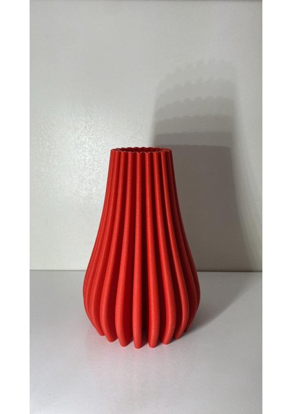 3D Baskı Gri Dekoratif Plastik Vazo – Özgün Tasarım Raf & Masa Süsü modelleri