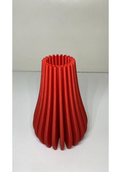 3D Baskı Gri Dekoratif Plastik Vazo – Özgün Tasarım Raf & Masa Süsü fırsatları