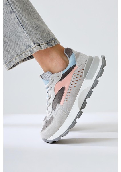 Sin Gri-Mavi Süet Bağcıklı Yüksek Taban Sneakers fiyatları