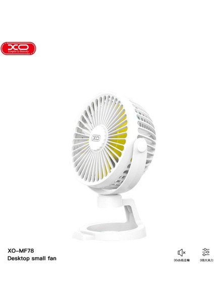 MF78 4inç Taşınabilir 1200MAH Şarjlı Telefon Tutucu Özellikli Masaüstü Mini Fan