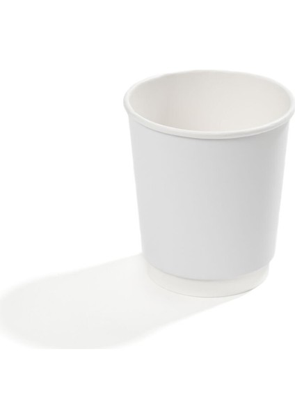 8 Oz Double Wall Karton Bardak (Beyaz) 500 Adet