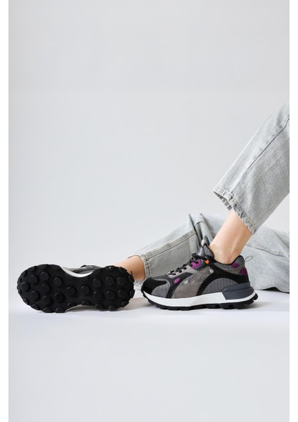 Siska Siyah Süet Bağcıklı Yüksek Taban Sneakers modelleri