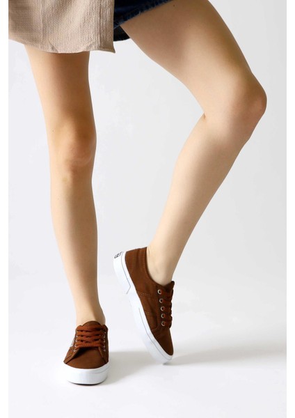Timon Kahve Rahat Taban Keten Sneakers modelleri