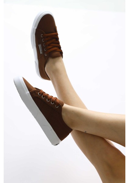 Timon Kahve Rahat Taban Keten Sneakers fırsatları