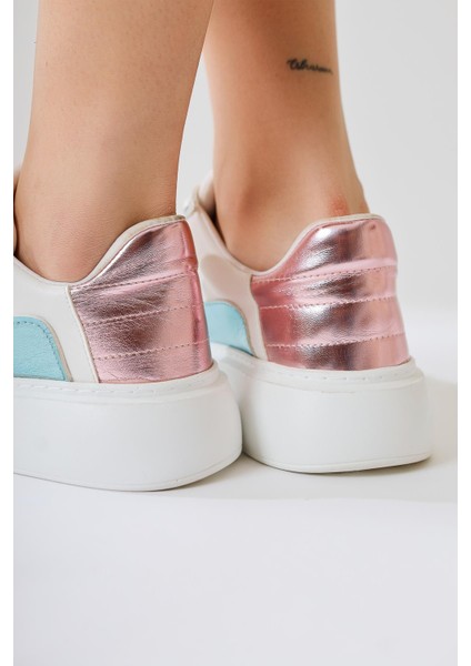 Deena Beyaz Kalın Tabanlı Taş Detaylı Sneakers indirimleri