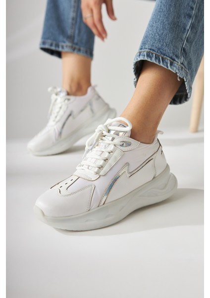 Tolin Beyaz Paraşüt Kumaşlı Kadın Sneakers Ayakkabı indirimleri