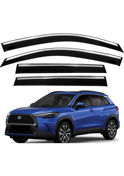 Toyota Corolla Cross 2022+ Kromlu Cam Rüzgarlığı Ithal