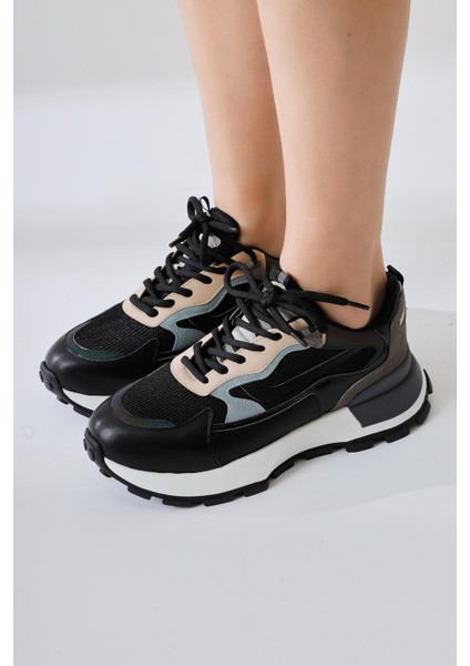 Shokat Siyah Bağcıklı Süet Yüksek Taban Sneakers fiyatları