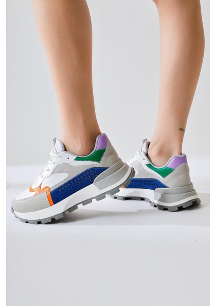 Sin Gri-Lacivert Süet Bağcıklı Yüksek Taban Sneakers fırsatları
