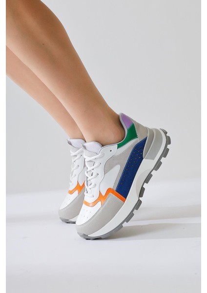 Sin Gri-Lacivert Süet Bağcıklı Yüksek Taban Sneakers indirimleri