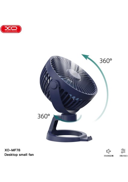 MF78 4inç Taşınabilir 1200MAH Şarjlı Telefon Tutucu Özellikli Masaüstü Mini Fan