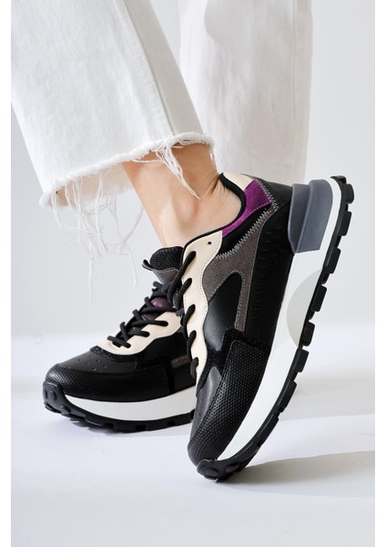 Sin Siyah Süet Bağcıklı Yüksek Taban Sneakers fırsatları