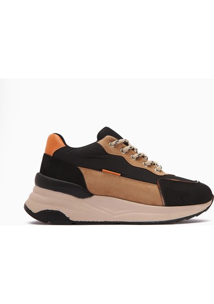 Tuana Siyah Nud Bağcıklı Kadın Sneakers Ayakkabı
