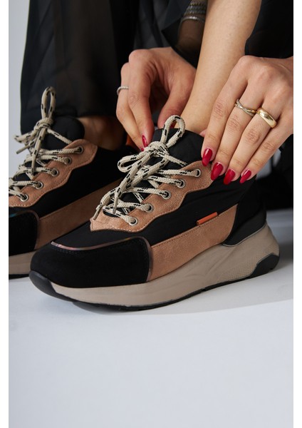 Tuana Siyah Nud Bağcıklı Kadın Sneakers Ayakkabı indirimleri