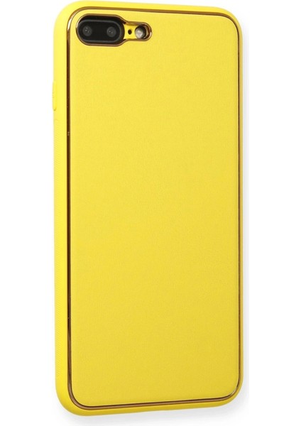 iPhone 7 Plus Kılıf Coco Deri Silikon Kapak - Sarı fiyatları