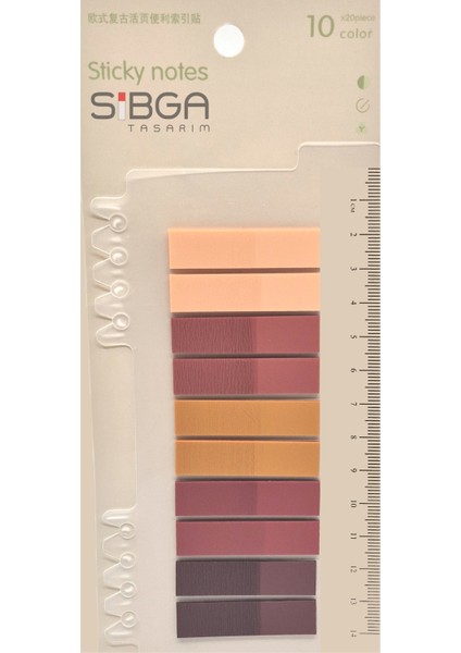 Şeffaf Renkli Postit Post-It Post It. Kitap Ayracı Ayraç Postit Sticker Not Kağıdı 200 Yaprak